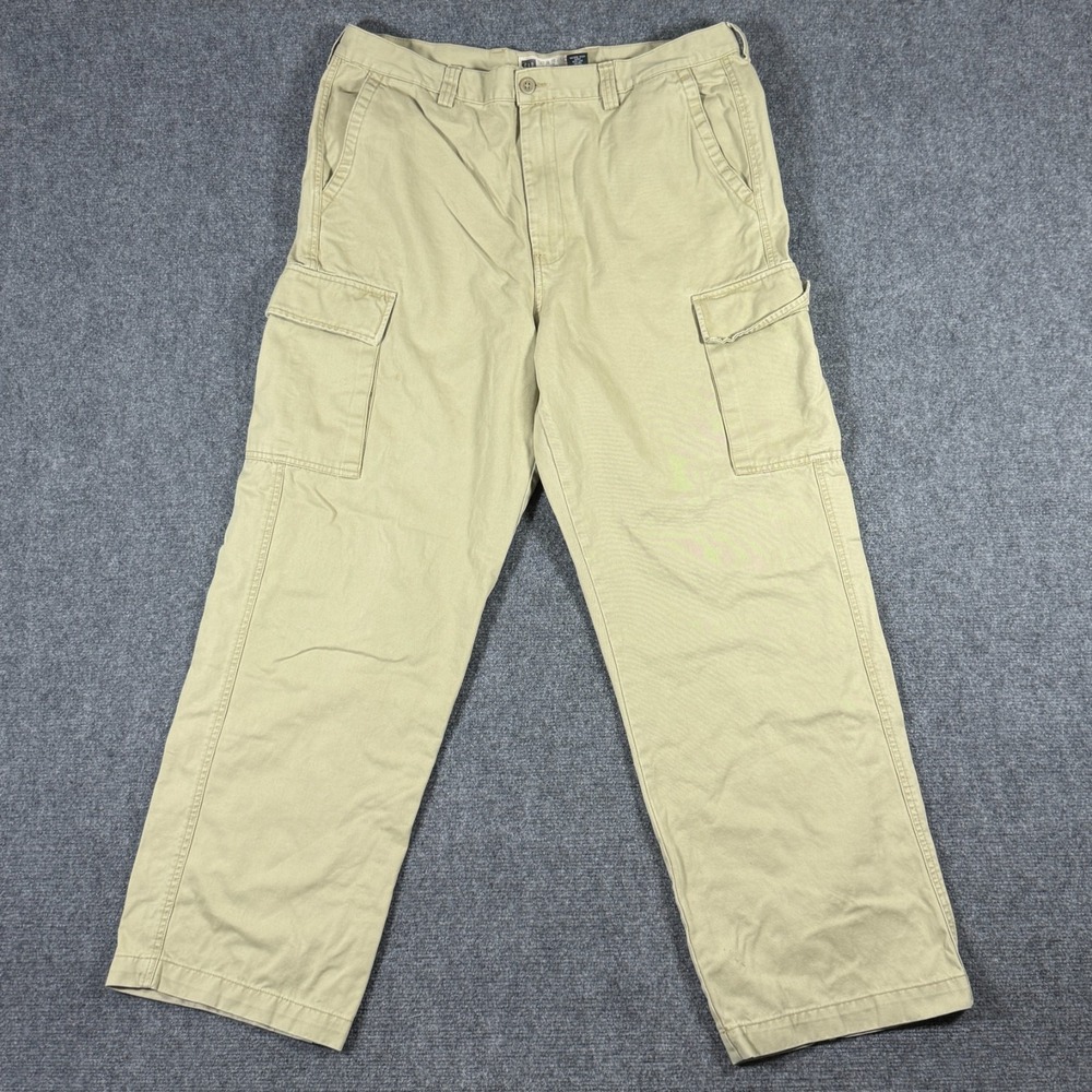 Vintage Gap Cargo Pants Khaki Baggy Wide Leg Y2K Skater Mens Size 38x32 #3538